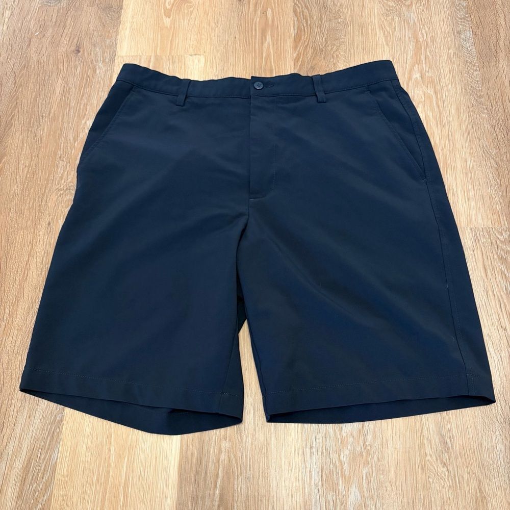 FootJoy Flat Front Performance Stretch Golf Shorts Navy Blue Mens 36